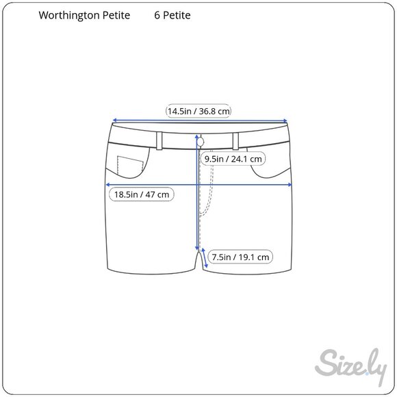 Worthington Petite Modern Fit Gray Shorts Womens Size 6P Stretch Cotton Blend - Picture 4 of 5